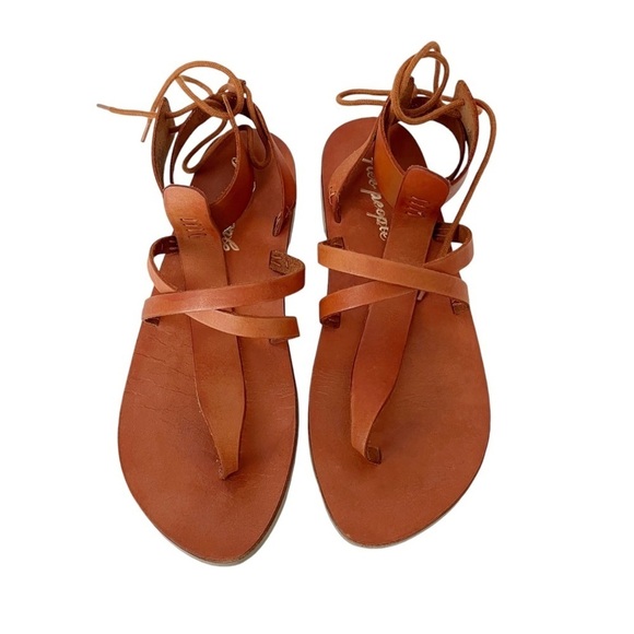 Free People Shoes - Free People Sandals Women's Size EU 40 Vacation Day Wrap Shoes Vachetta Leather